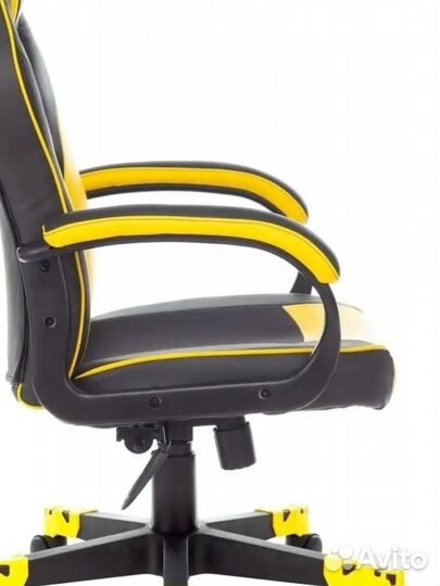 Компьютерное кресло, Zombie game 17 черный/желтый