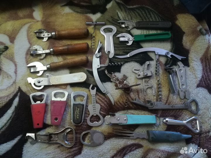 Складные советские ножички, открывашки и другое