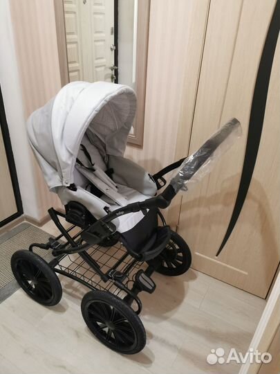 Коляска 2 в 1 Indigo porto Classic светло-серая