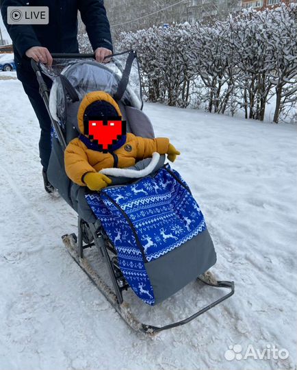 Детские санки коляска ника
