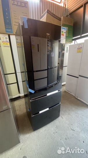 Холодильник Haier A3FE742cgbjru черное стекло
