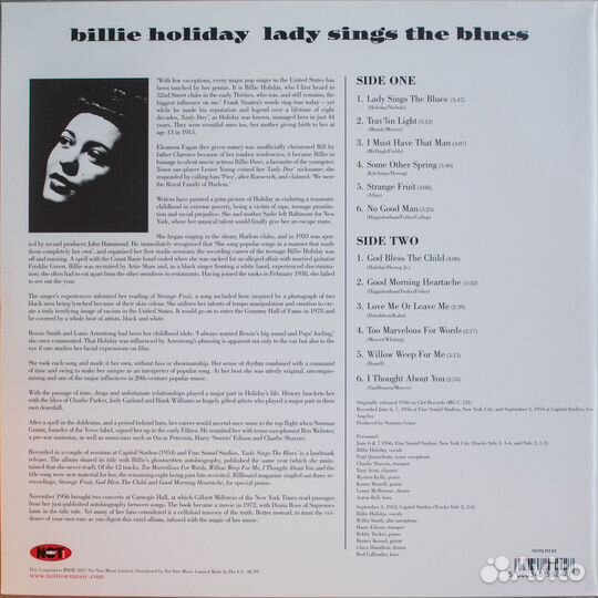 Винил Billie Holiday - Lady Sings The Blues