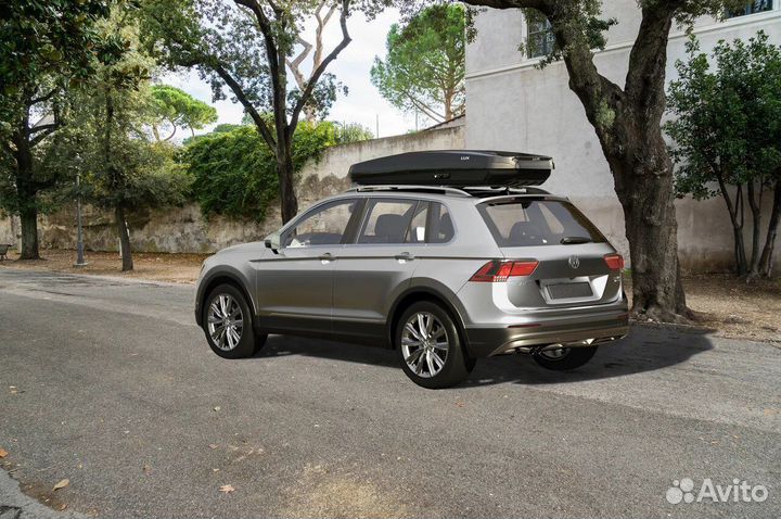 Бокс на крышу LUX major 460L черный глянцевый