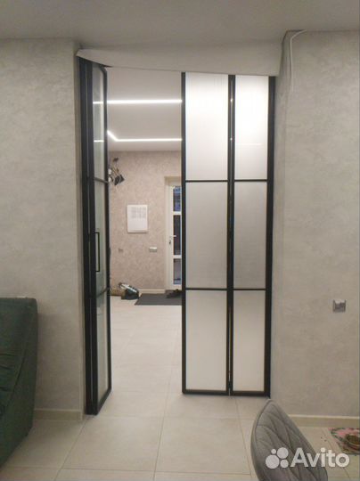 Перегородки лофт стекляные зонирование душевая