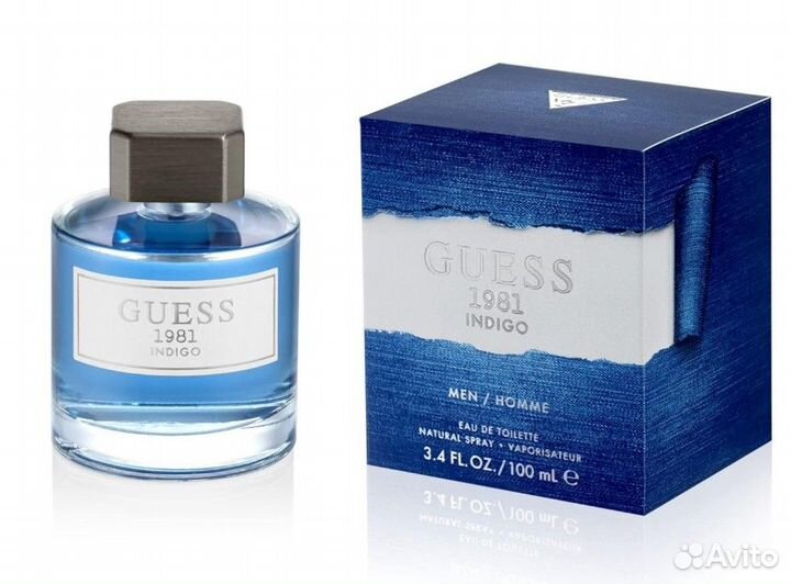 Мужской guess 1981 indigo MAN оригинал новый