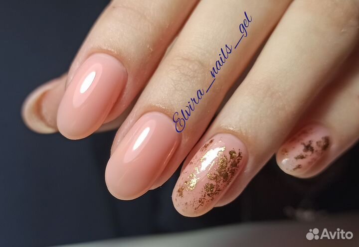 Маникюр гель лак наращивание модель