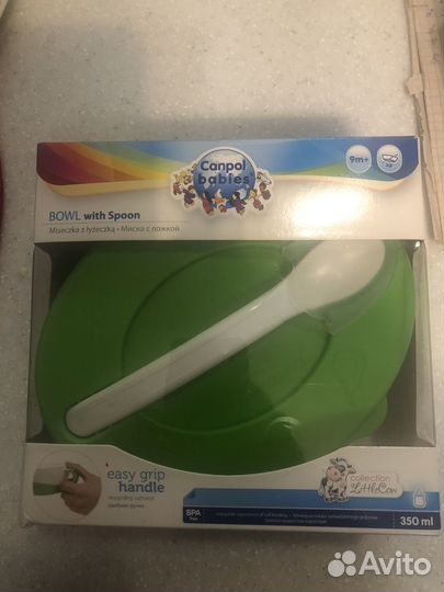 Canpol babies миска с ложкой 9m+
