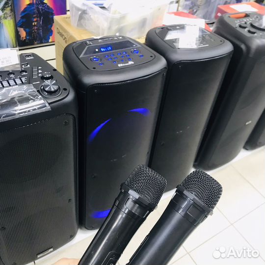 Блютуз колонка мощная 120вт с микрофонами 20-16