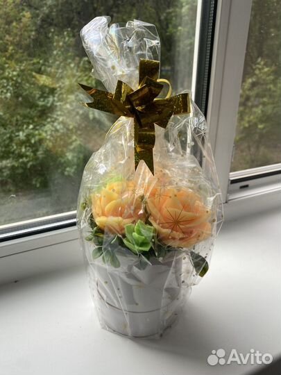 Букет из мыльных роз