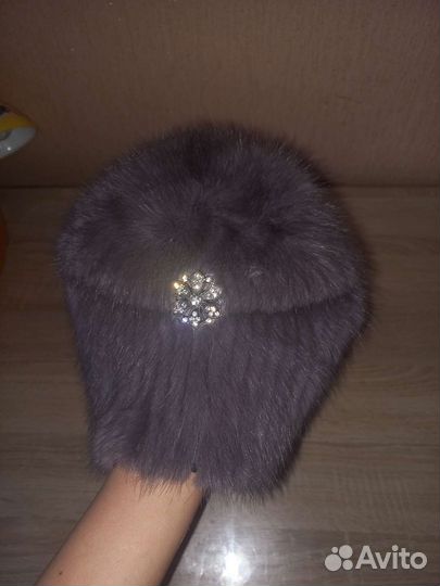 Шапка норковая женская