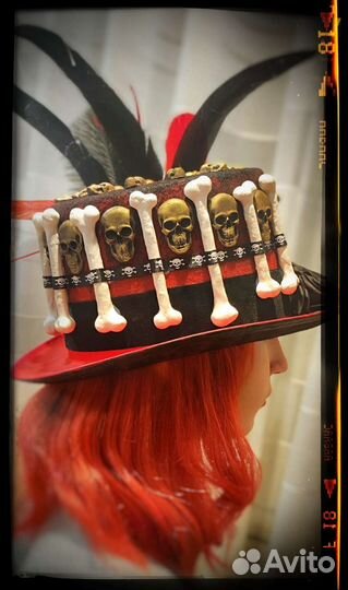 Шляпа цилиндр шамана вуду для Хеллоувина/вечеринки