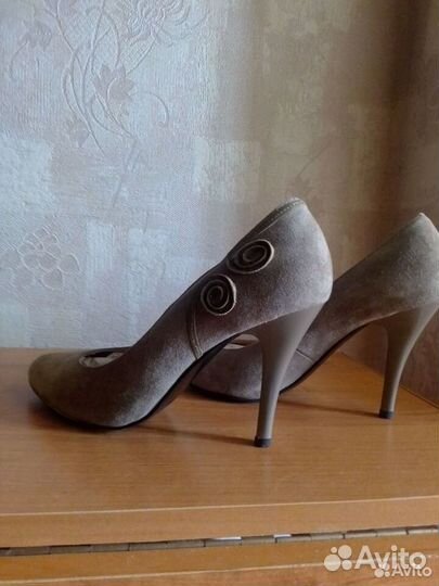 Туфли замшевые, женские