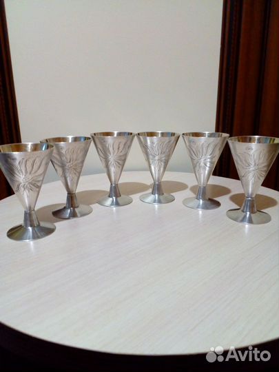 Набор серебряных рюмок СССР