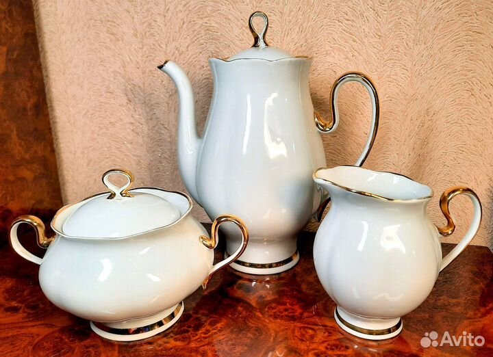 Сервиз кофейный Костяной фарфор (Барановка) СССР