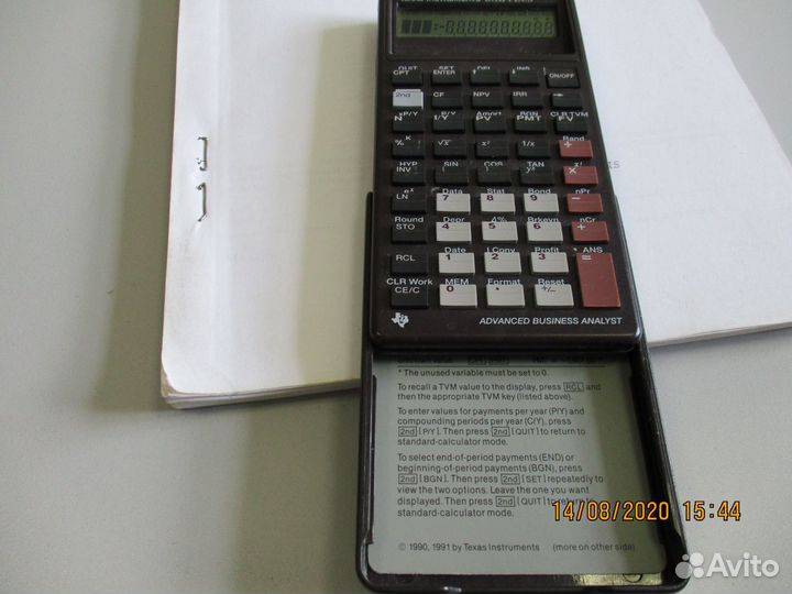 Экономический калькулятор Texas Instruments baii P