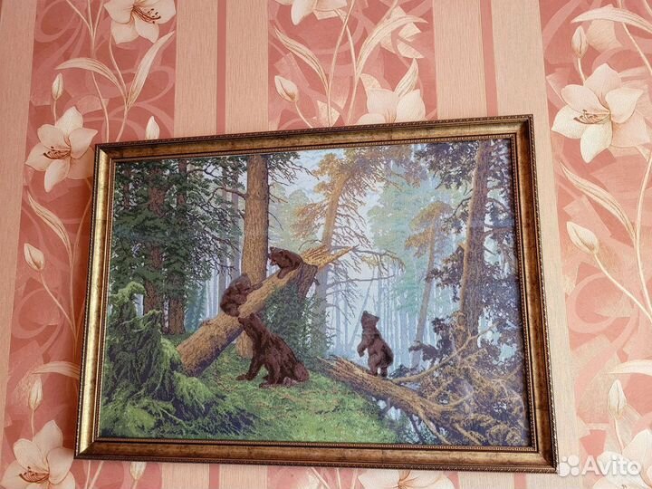 Картина вышитая крестом ручная работа