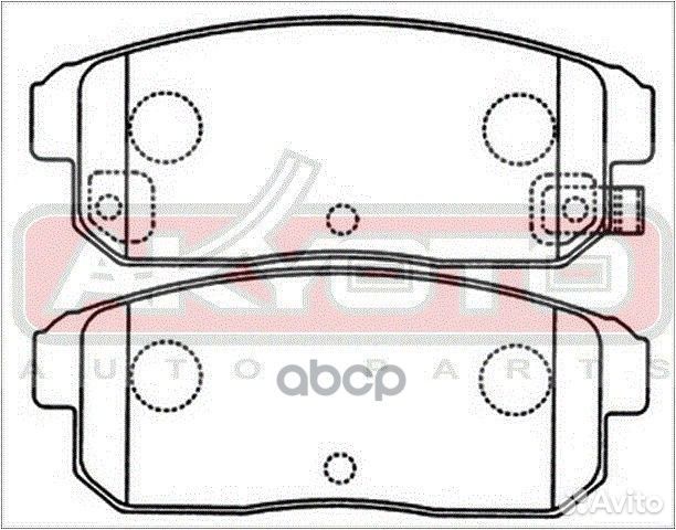 Колодки тормозные дисковые задние AKD1088 akyoto