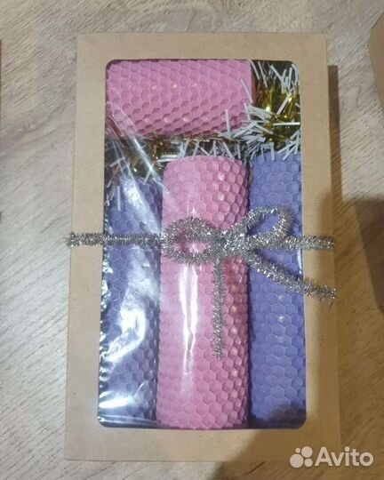 Новогодние подарочки, свечей из вощины