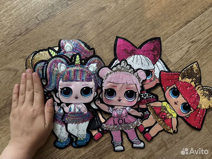 Нашивка кукла лол пайетки
