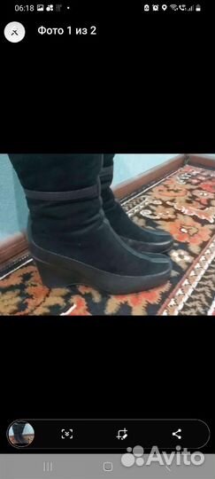 Сапоги женские замшевые 38 р