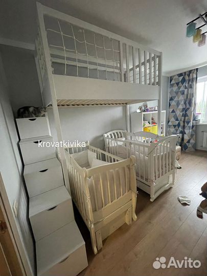 Детская кровать чердак домик