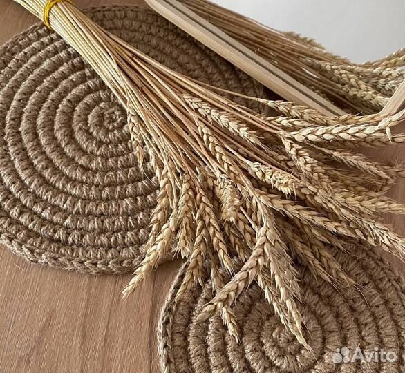 Салфетки из джута и полиэфирного шнура