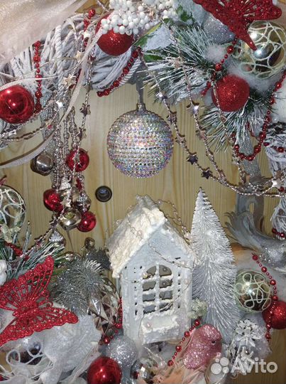 Новогодний венок ручная работа