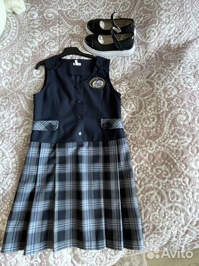 Школьная форма для девочки 134 140 синяя brosco