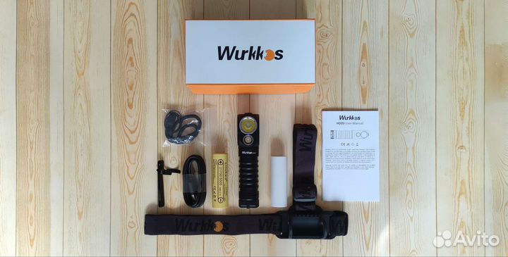Wurkkos HD20 5000K (белый) + акб 21700 5000mAh