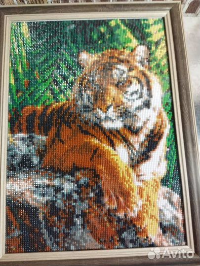 Алмазная мозаика готовые картины Тигр