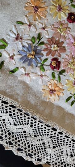Скатерть лен с вышивкой