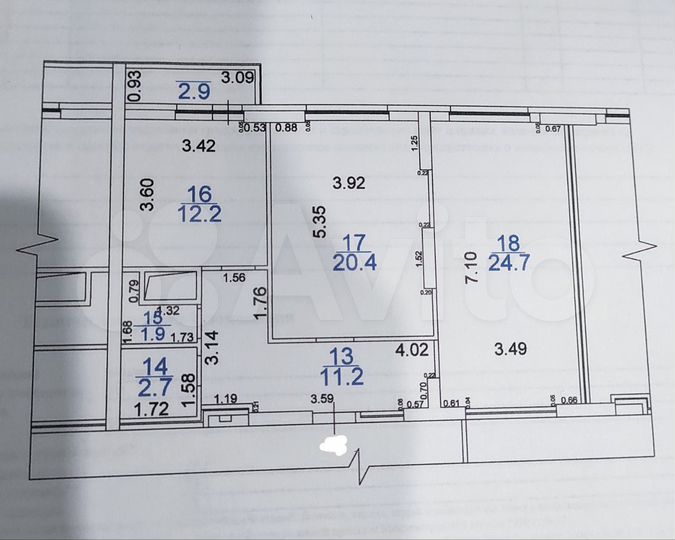 2-к. квартира, 73,1 м², 12/25 эт.