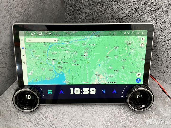 Магнитола android 2к 10 ядер 4/64гб с крутилками