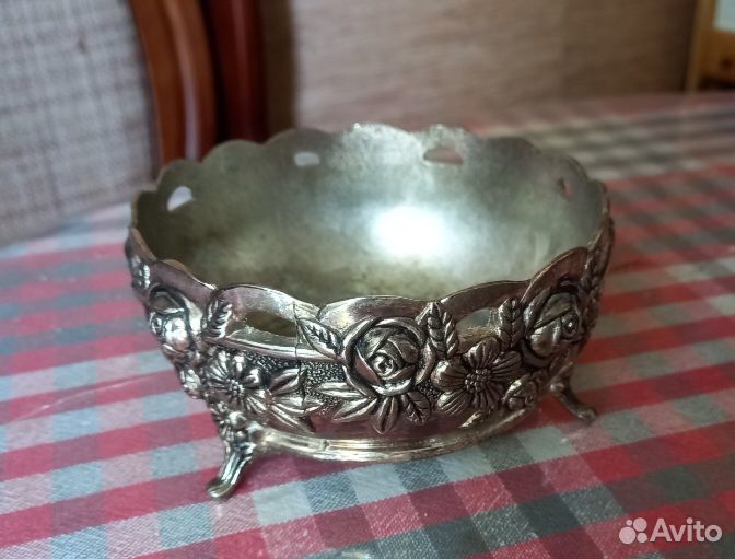 Ваза конфетница сахарница розы винтаж СССР