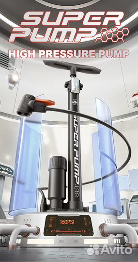 Мото - Вело насос с манометром