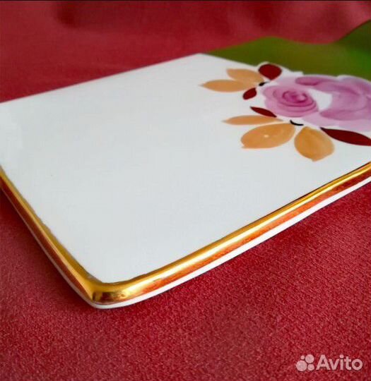 Фарфоровая сырная доска Дулево 1989