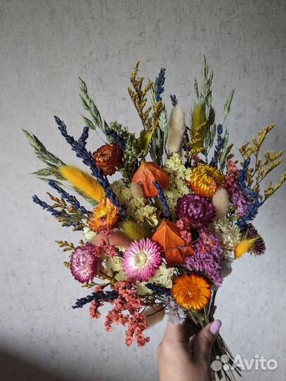 Букет из сухоцветов и стаб цветов