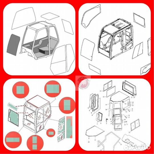 Стекло лобовое верхнее (триплекс) 21W-54-R1220