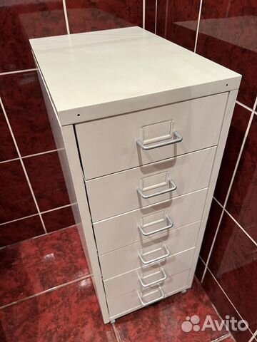 Белая металлическая тумбочка IKEA Хельмер купить в Москве | Товары для ...