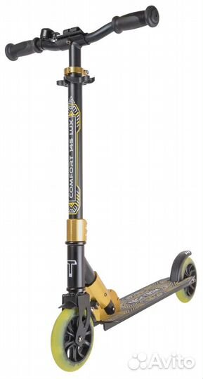 Самокат TechTeam Comfort 145 Lux чёрно-жёлтый 2022