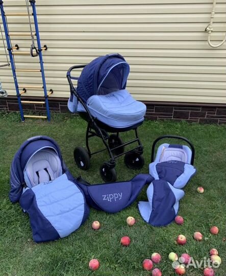 Детская коляска zippy tutis 3 в 1, автолюлька