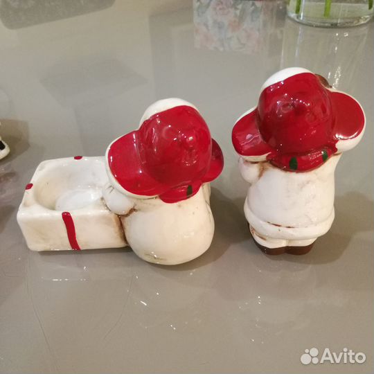 Подсвечники и статуэтка керамика