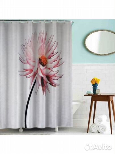 Шторка для ванной тканевая (180*200 см) 