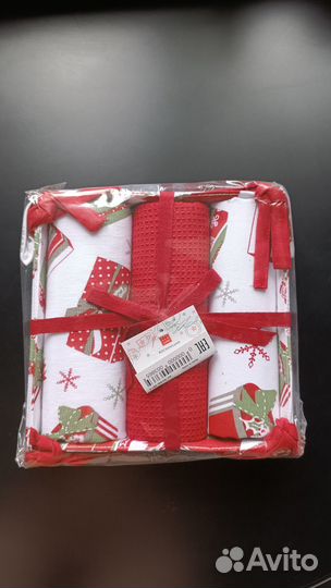 Новогодний набор Kuchenland - полотенца, свечи