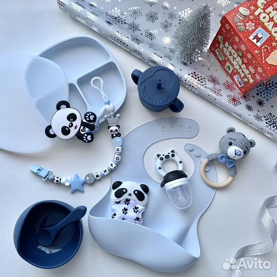 Детская силиконовая посуда, грызунки, наборы