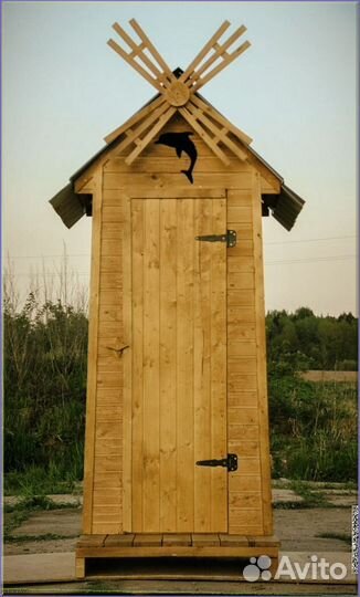 Дачный туалет деревянный с установкой дко 608
