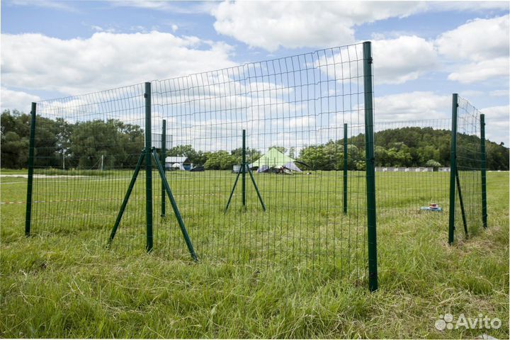 Забор из сетки рабицы