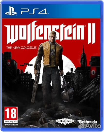 Wolfenstein 2 The New Colossus (PS4, рус, бу)