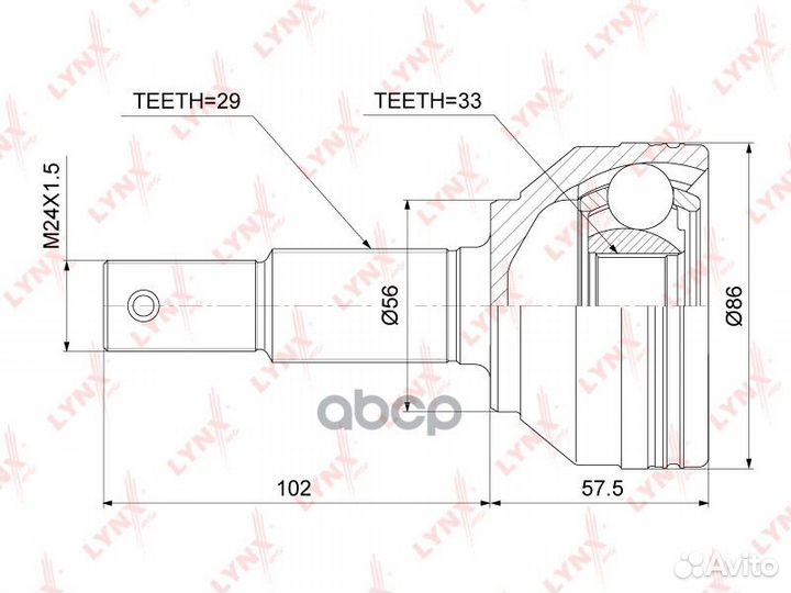 Шрус наружный подходит для nissan Qashqai(J10)
