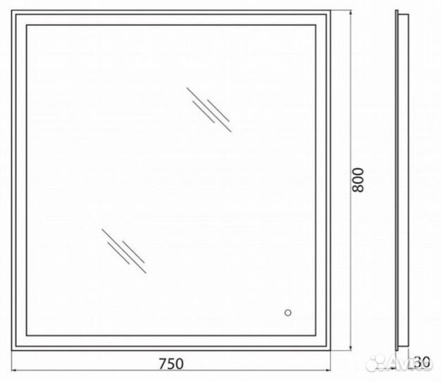 Зеркало BelBagno SPC-GRT-750-800-LED-TCH